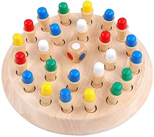 VikriDA Big Size Wooden Memory Chess Game | Fun Block Board Game for Kids & Adults | Memory Match Stick Chess Toy