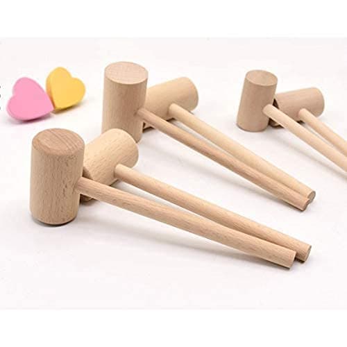 C&G INDIA Wooden Hammer for Pinata Cake Pack of 6