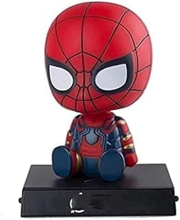 Super Hero Action Figure Limited Edition Bobblehead with Mobile Holder for Car Dashboard, Office Desk & Study Table (New Spider Men)