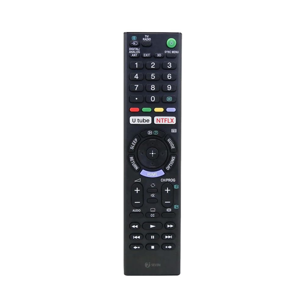 7SEVEN® Compatible for Sony Tv Remote Original Bravia LCD LED UHD OLED QLED 4K Ultra HD with YouTube and Netflix Hotkeys. Universal Replacement for Original Sony Smart Android TV Remote Control
