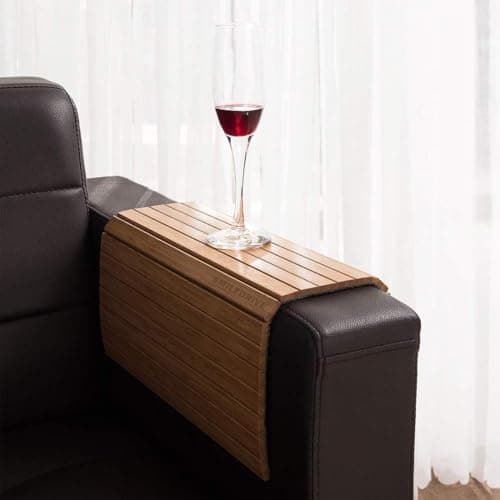 SMILEDRIVE® Sofa Armrest Tray | Teak Wood Table Mat | Set of 2 | Handcrafted | Made in India