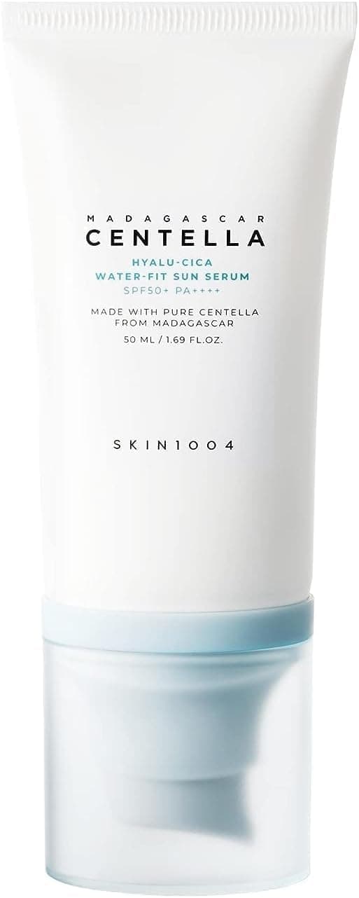 SKIN1004 Hyalu-Cica Water-Fit Sun Serum SPF 50 PA++++| Lightweight Korean Sunscreen for All Skin Types with Hyaluronic Acid & Centella, 50ml