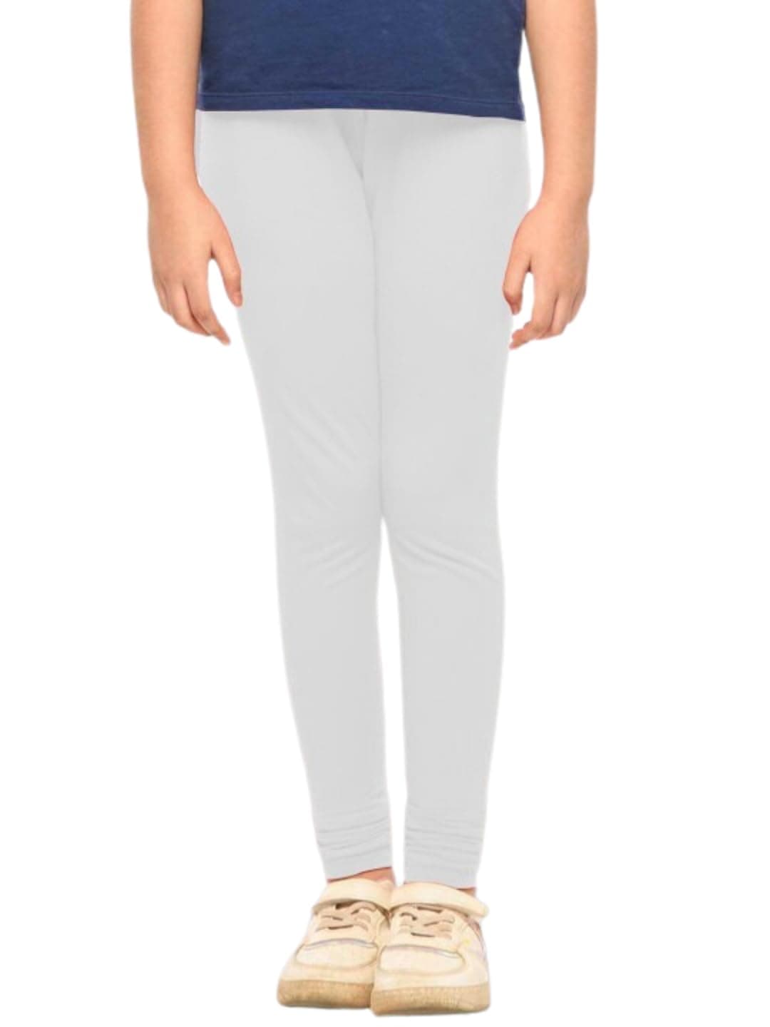 SHIVAYA Casual Regular Fit Plain Cotton Churidar Length Legging for Girls