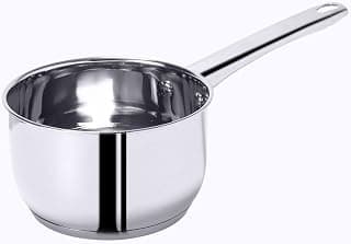 Wonderchef Venice Stainless Steel Saucepan | 1.2Litre | Tri-ply Bottom | Thick Base | Anti-Bacterial and Non-Porous Steel | Ideal for Boiling Milk, and Water or to Make Tea and Coffee