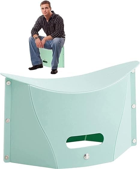 Kitwe Foldable Camping Chair Outdoor Support Thickened Plastic Folding Seat for Lawn Camping Fishing Hiking