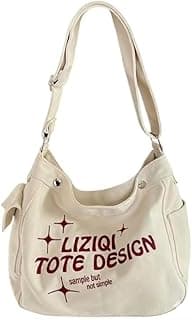 LIZIQI Trendy Canvas Embroidery sling bag for women | Tote bag For women | Ladies purse