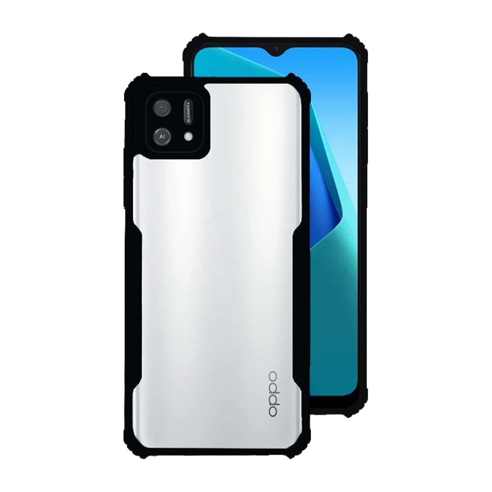 7SEVEN® Ipacky Back Cover for Oppo A16K 4G | Oppo A16E 4G Mobile Back Case Shock Proof Design Camera Edges Protection Crystal Clear Phone Case Precise Cutouts Matte Black Soft Bumper Phone Cover