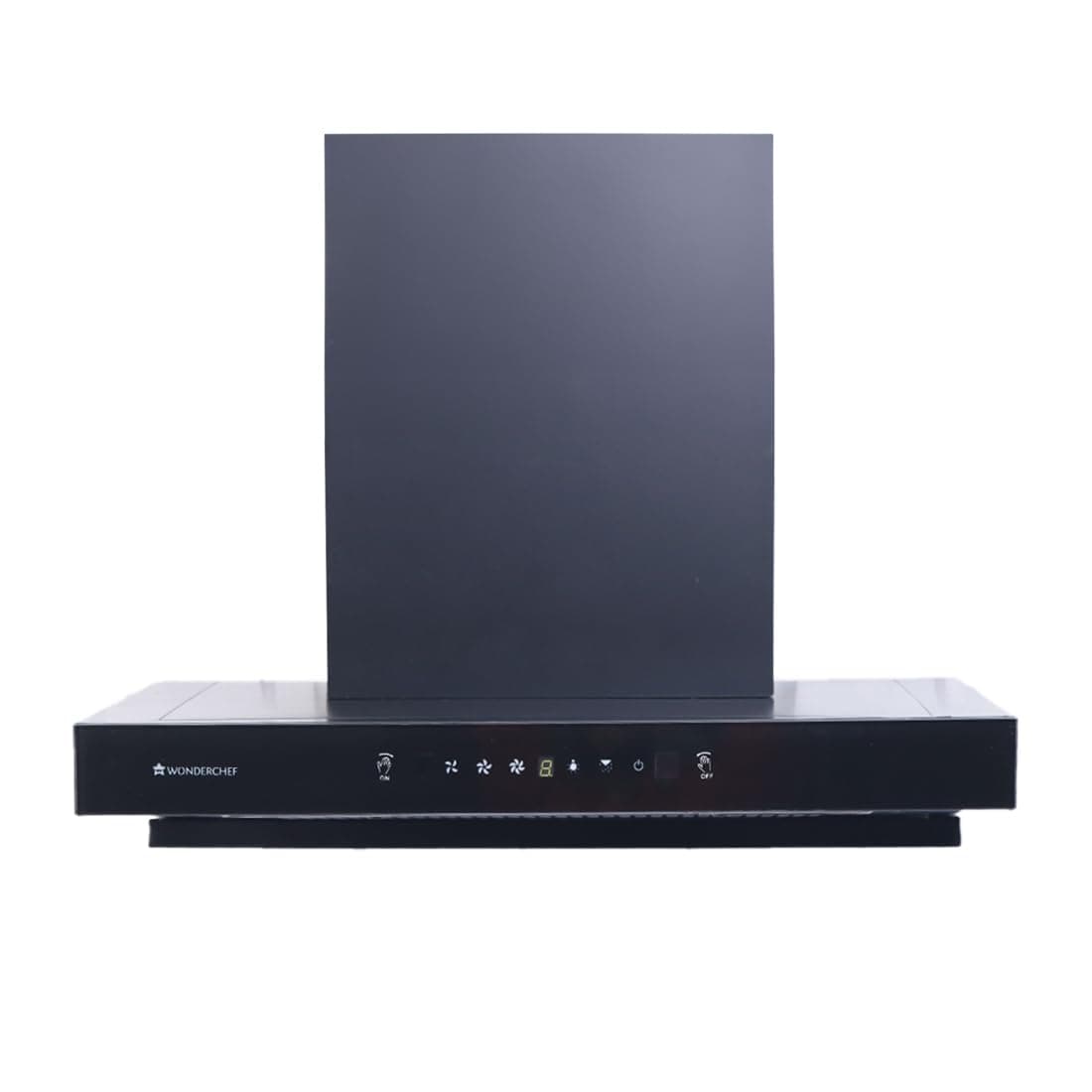 Wonderchef Ruby Sleek 90cm Chimney| Powerful Suction of 1400m3/hr| Auto Clean Function| Oil Collector| Low Noise| Black