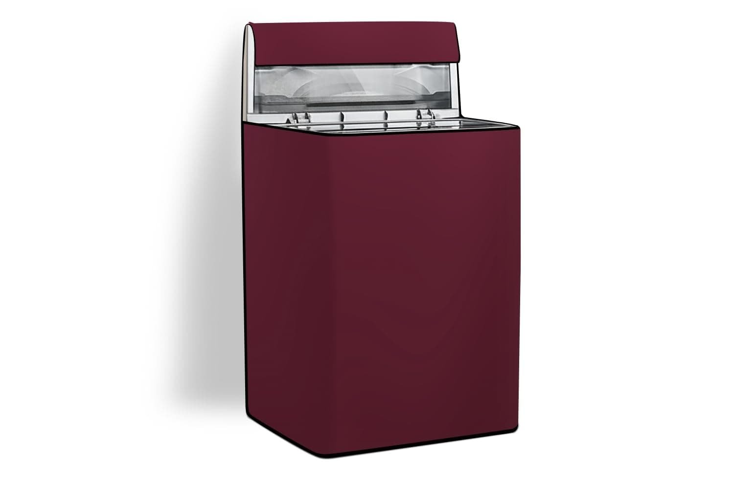 Stylista Washing Machine Cover Compatible for LG 9 kg Fully-Automatic top Load Maroon T1077NEDL1