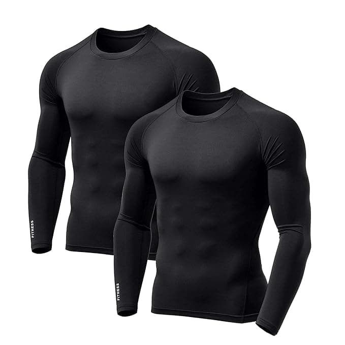 Sportinger Men's Cool Dry Short Sleeve Compression Shirts, Sports Baselayer T-Shirts Tops, Athletic Workout Shirt