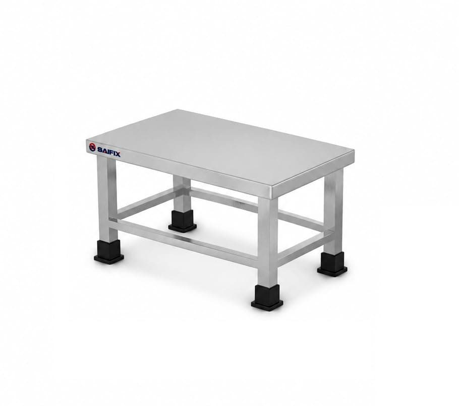 MILAD Stainless Steel Small Stool for Home, Kitchen, and Office – Heavy Duty Sitting & Step Stool for Bathroom, Living Room, and Outdoor Use (33 L x 20 W x 22 H CM's)