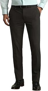 Van Heusen Men Mid Rise Slim Fit Cotton Blend Workwear Trouser
