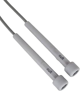 CULT Adjustable Skipping Rope for Men & Women | PVC Jump Rope with Anti-Slip Handles, 360° Smooth Rotation & Length Adjustment | Speed Rope for Cardio, Weight Loss, Endurance & Full Body Workout Grey