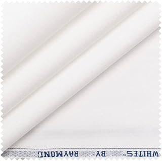 Raymond Fabrics Raymond 100% Cotton Kurta Pajama Fabric (3.5 Meters, All Weather, Unstitched Premium, Solid, Less Wrinkles) White