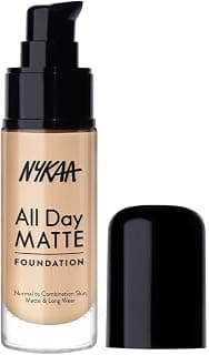 Nykaa All Day Matte Long Wear Liquid Foundation, Sand 07 | Normal To Combination Skin