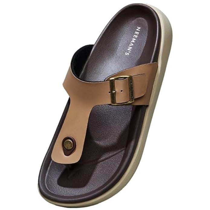 Neeman's PureWhoosh Breeze Sandals for Men | Waterproof Chappal | Casual Slippers with Ergonomic Arch Support & Anti Skid EVA Sole | Adjustable Strap | Lightweight Monsoon Floaters for Beach & Outdoor Wear