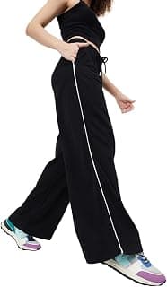 Max Plus Size Women Side Striped Wide-Leg Track Pants