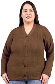 HIFZAA Plus Size Sweater for Womens Woolen Full Sleeve Cardigan 3XL 4XL 5XL 6XL