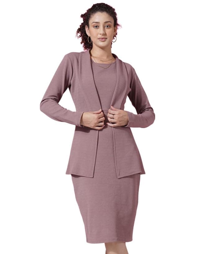 SIRIL Western Dress | Polyester Dress with Blazer for Women | Two Piece Dress for Women