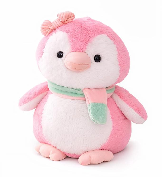 SCOOBA Pink Penguin with Scarf Soft Toys for Kids Babies (Pink Penguin with Scarf)