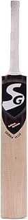 SG Sierra Plus Kashmir Willow Cricket Bat Premium Kashmir Willow, Medium Sweet Spot & Spine | Cane Handle, Flat Toe (Red, Blue, White, Size-5)