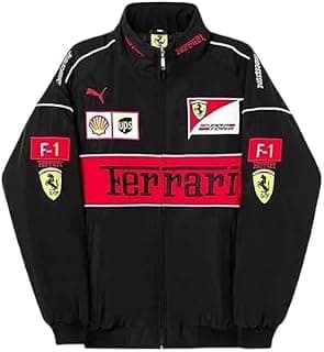 EXOTIX F1 Trandy Racing Sport Jacket for Men | Biker Bomber Jacket | Polyester Lightweight Stylish Streetwear | Sportswear Racing Print with Zipper Closer Comfortable Wear for Women