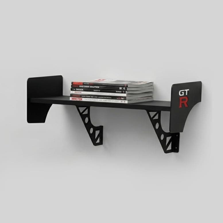 bestofCRAFT GTR Spoiler Shelf for Wall – 22 inches Spoiler Shelf for Home Setup, Office, Garage | Race Car Inspired Display Wall Shelf | Automotive Decor, Motorsports Furniture (Black, 22 inches)