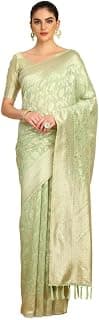 Soch Womens Floral Woven Design Jacquard Weave Tussar Saree
