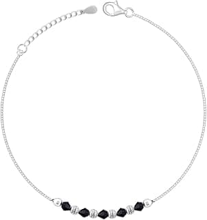 GIVA 925 Silver Gypsy Gleams Anklet | Gifts for Women and Girls | With Certificate of Authenticity and 925 Stamp|6 Months Warranty*