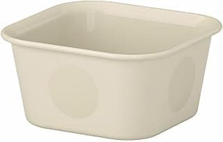 Ikea NOJIG Desk Drawer Organiser Box, Beige, 10x10x5 cm, Plastic Storage Container for Office Supplies