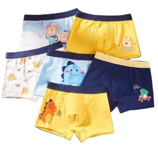 TEDDYIFY Boy's Soft Cotton Briefs Baby Toddler Kids Underwear Various Cute Patterns Cotton Boyshort Underwear (Multicolor)