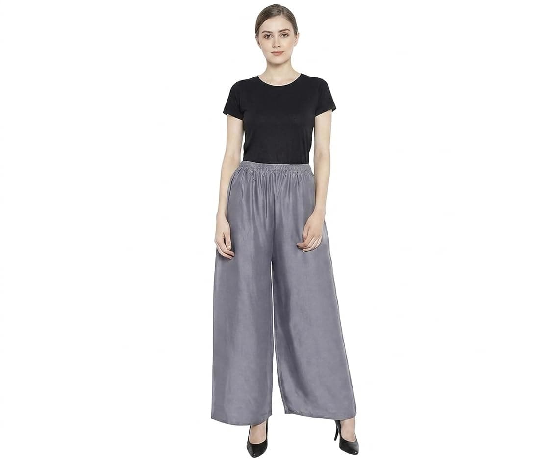 Thrifty Thread We Promise Comfort Stylish Women's Palazzo: Trendy Rayon Solid Color Ethnic Wear Palazzo Available Size - M, L, XL, 2XL, 3XL,4XL,5XL