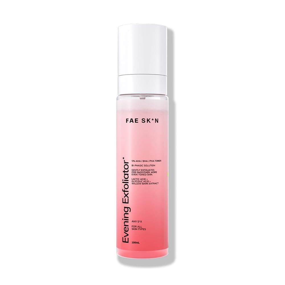 Fae Beauty 5% AHA BHA PHA Exfoliator + Toner With Glycolic Acid, Lactic Acid, Niacinamide & Willow Bark Extract | Boosts Radiance, Unclogs Pores & Reduces Blemishes | Exfoliates Senstive Skin - Visible Results in 14 Days - 100 ml