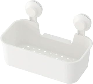 Ikea Asia Tisken Cleaning Supplies Basket with Suction Cup White, Polycarbonate Plastic
