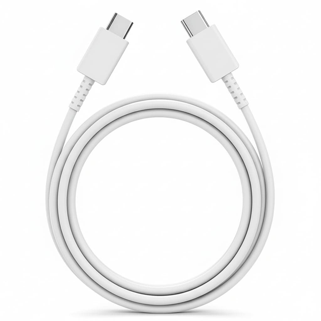 HANYCONY 25W USB C to C Fast Charging Cable Compatible with Samsung Galaxy S A M F Z Series – S23 S22 S21 21 FE S20 A54 A34 A14 A15 M14 M34 M54 M53 M13 5G F14 F15 – Original PD Rapid Charging (White)
