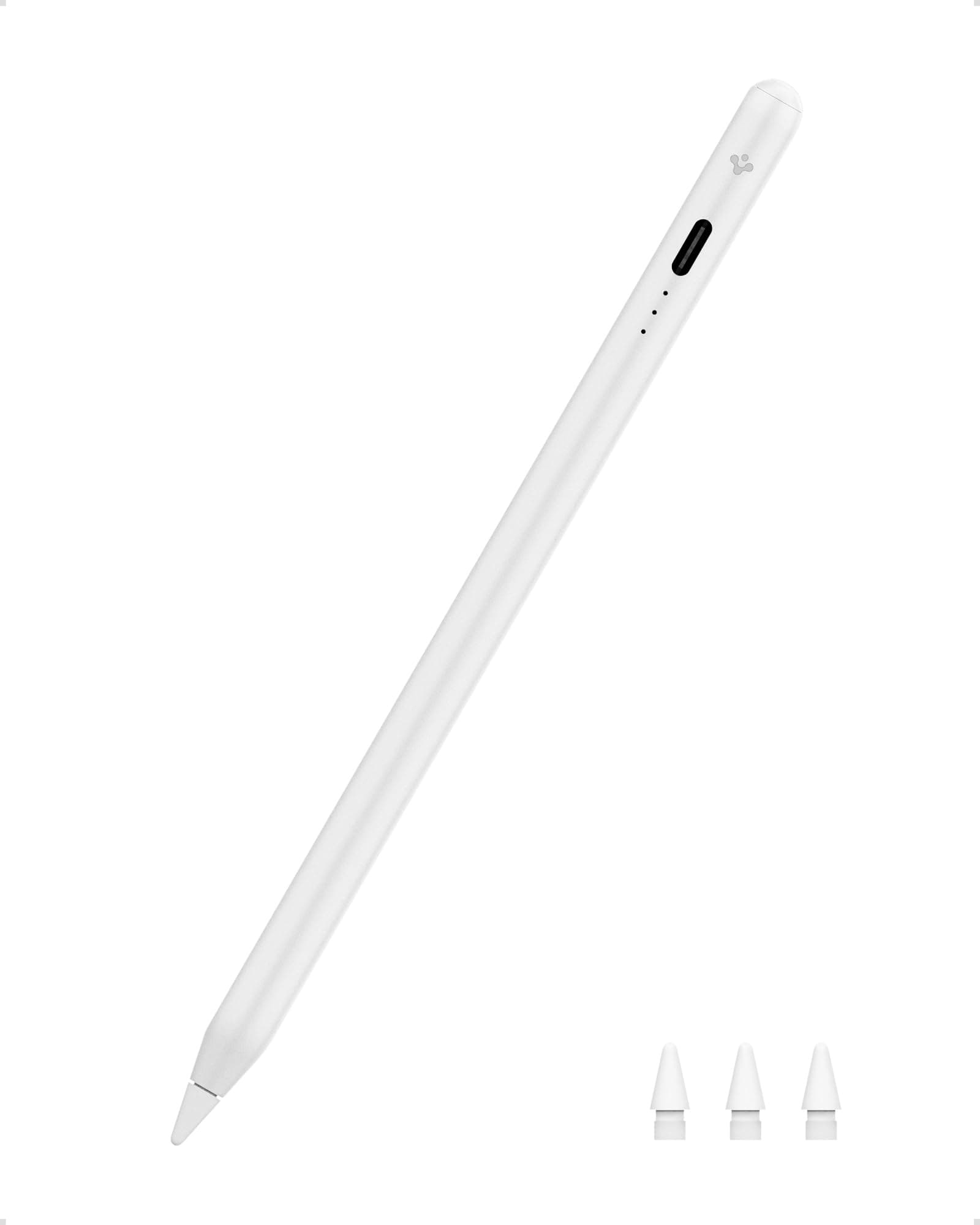 Spigen Stylus Pen for iPad [ iPad/iPad Pro/iPad Air/iPad mini] [Tilt Sensitive] [Palm Rejection] [Magnetic Attachment] with Extra Pen Tip - White