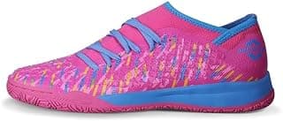 Nivia ASHTANG 2.0 Futsal Shoes for Men | Revolutionize Your Futsal Game | Football Shoes | Sports Shoes | (Core Blue/Floro Pink/Black)