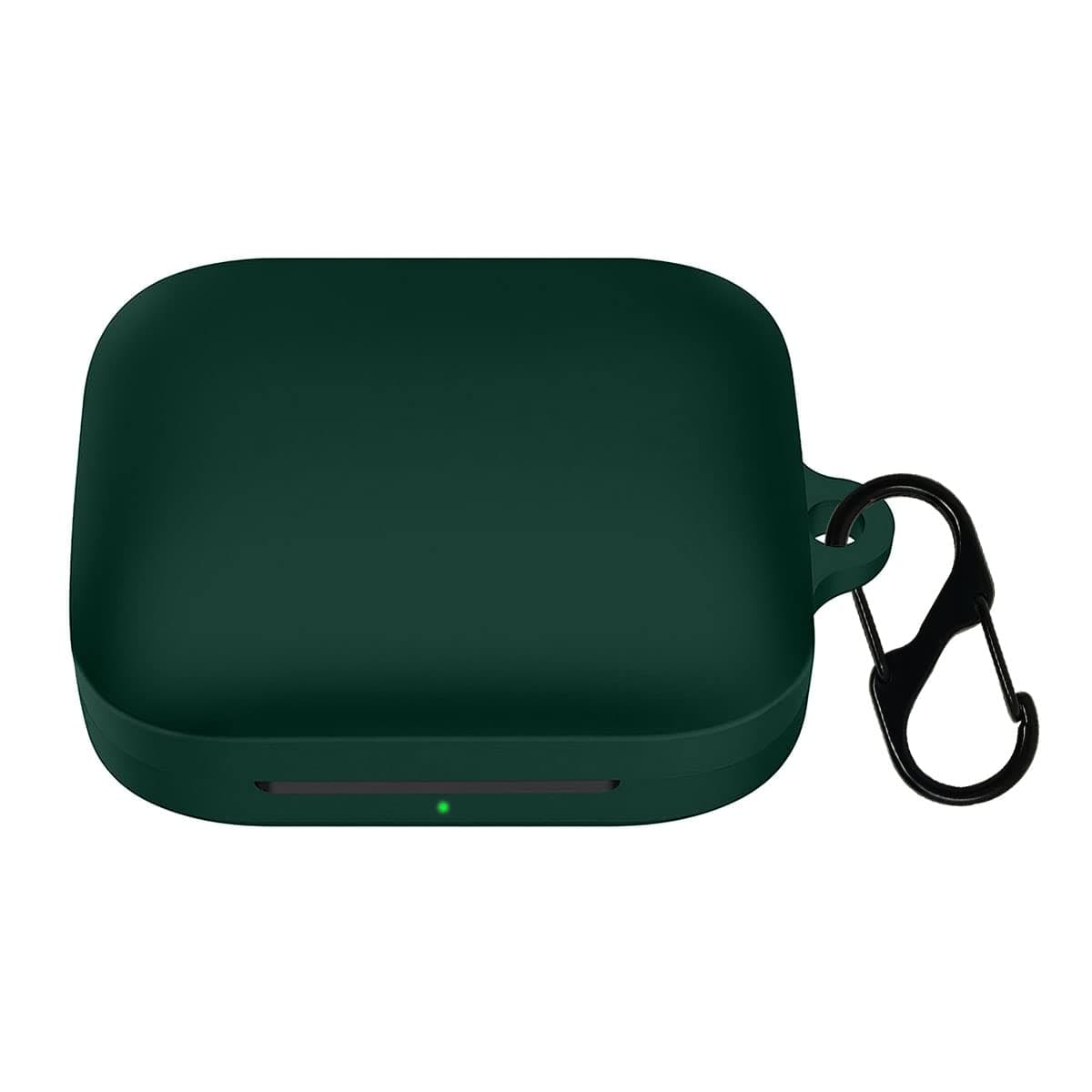 KACA Silicone Soft Case Cover with Keychain Shockproof Flexible Full Body Protective Skin Cover for OnePlus Buds Pro 2 2023 / Pro 2R 2023 (Green)