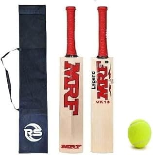 RS Spark S012 Wooden Cricket Bat with Ball Size 4 Pack of 1 (Wood Multi-Color) 8-10 Years Boys