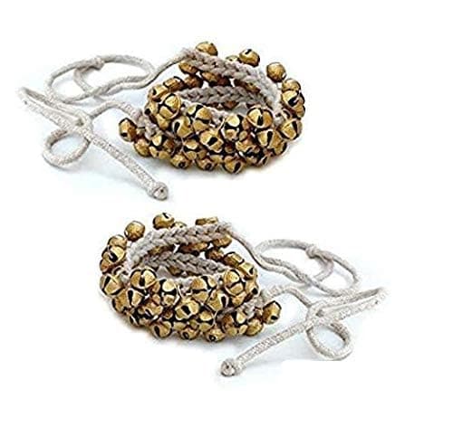 UAPAN Ghungroo 25+25 White Cotton String (16 no) Suitable for various classical Indian dance forms