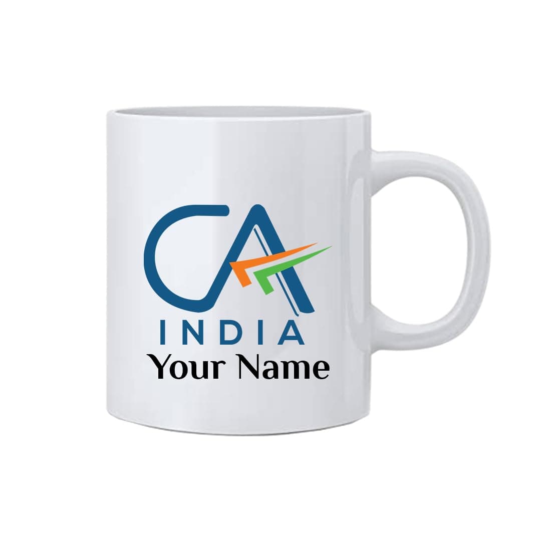 Giftana Personalized Ceramic Coffee Mug with Name for CA, 350ml Durable Tea & Coffee Cup for Chartered Accountants, Unique Gift for CA, Birthday & Professional Gift