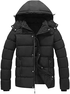 Blaq Ash Men's Casual Puffer Jacket, Hooded