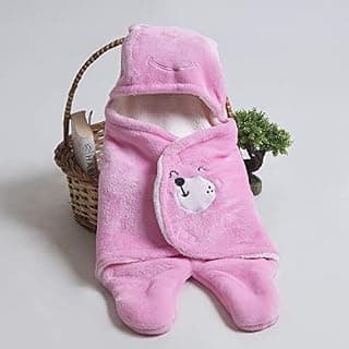 Aakriti Super Soft Baby Blanket for Newborn||Ac Room Blanket for Summer||Infants Winter Swaddler||All Season Hooded Blanket for 0-6 Month Baby Boys and Baby Girls. Gental on Baby Skin. (C.Green)