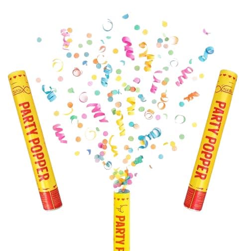 Popper/Confetti for Anniversary, Party and Birthday (Pack of 2Pcs) (50 CM)