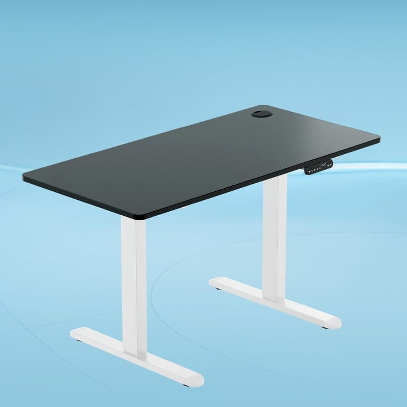 The Sleep Company - AeroPlus Electric Height Adjustable Desk | Ergonomic Work from Home Table | 4 Memory Presets | 2 Years Warranty | 1200 x 600 Thick Top | Free Installation | Black & White