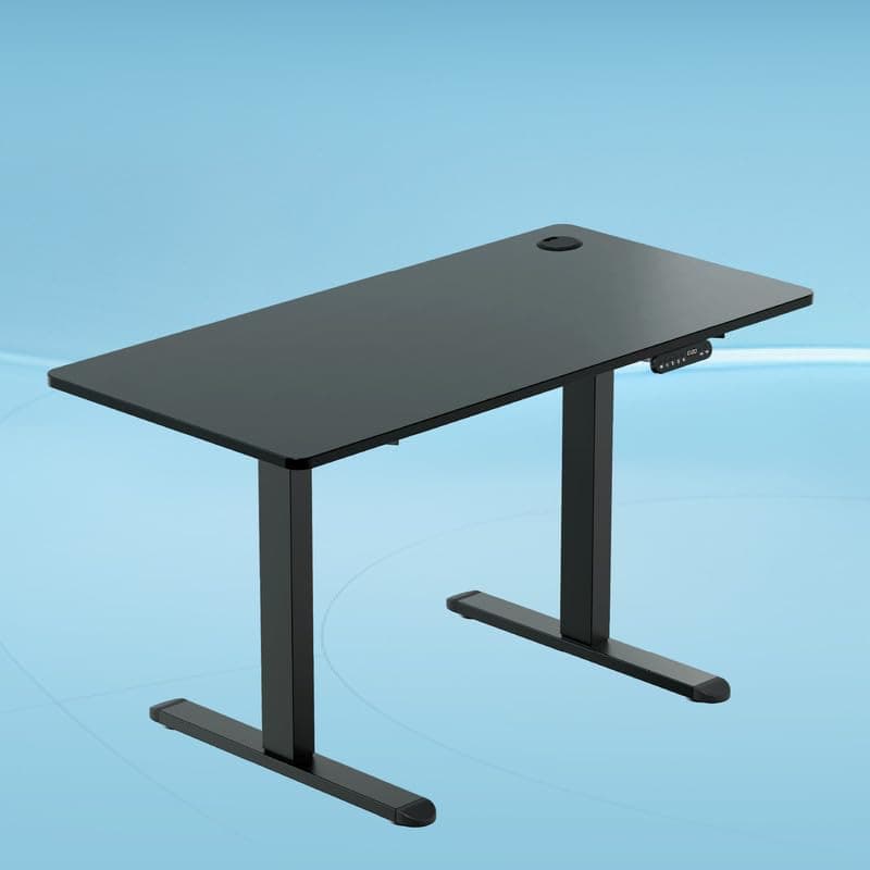 The Sleep Company - AeroPlus Electric Height Adjustable Desk | Ergonomic Work from Home Table | 4 Memory Presets | 2 Years Warranty | 1200 x 600 Thick Top | Free Installation | Black & Black