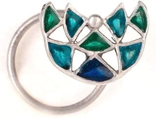Shaya by CaratLane 925 Silver Oxidised Owning My Extreme Drama Nose Pin Gifts for Womens & Girls