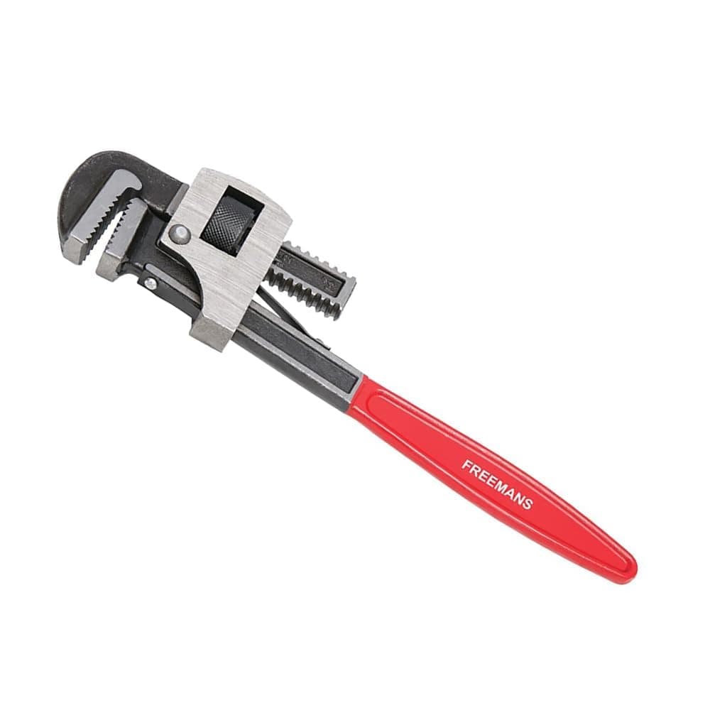 FREEMANS 10-Inch Stillson Type Pipe Wrench with Induction Hardened Teeth and Dip Painted Handle - 250mm Ideal for || Construction || Heavy-Duty Applications for Industrial & Professional Use