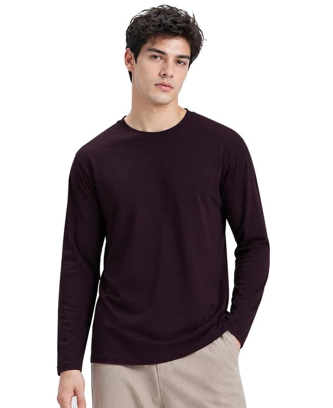 Sleepynuts Regular fit Cotton Full Sleeve Plain T-Shirt for Men (Pack of 1,2,3 Size Small to 3XL)