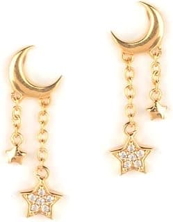 Shaya by CaratLane 925 Silver Magic in the Milky Way Earrings in Gold Plated Gifts for Womens & Girls